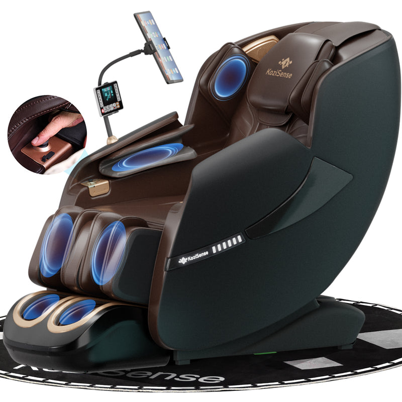 KoziSense 2026 Upgraded A18 3D SL-track Massage Chair - (Black And Brown)