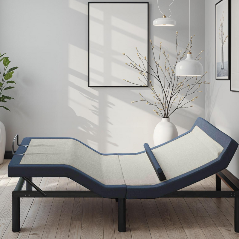 Queen Adjustable Bed Base with Head/Foot Tilt and Lumbar Position Adjustment