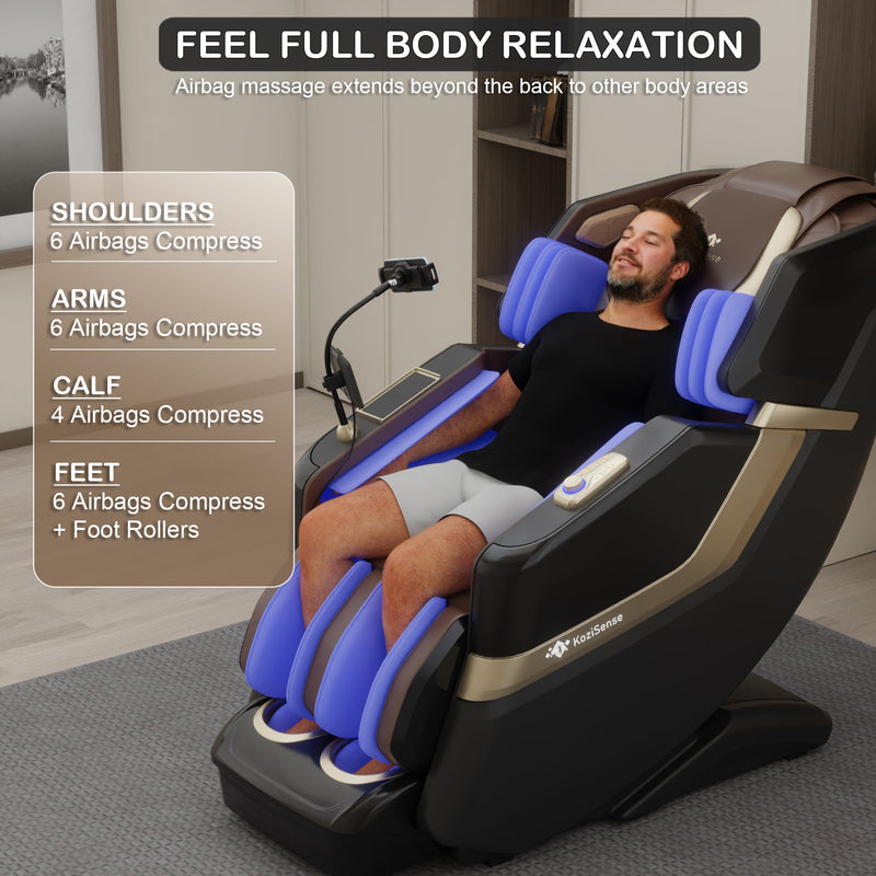 KoziSense KZ-313 New Heated Jade Stone Massage Chair