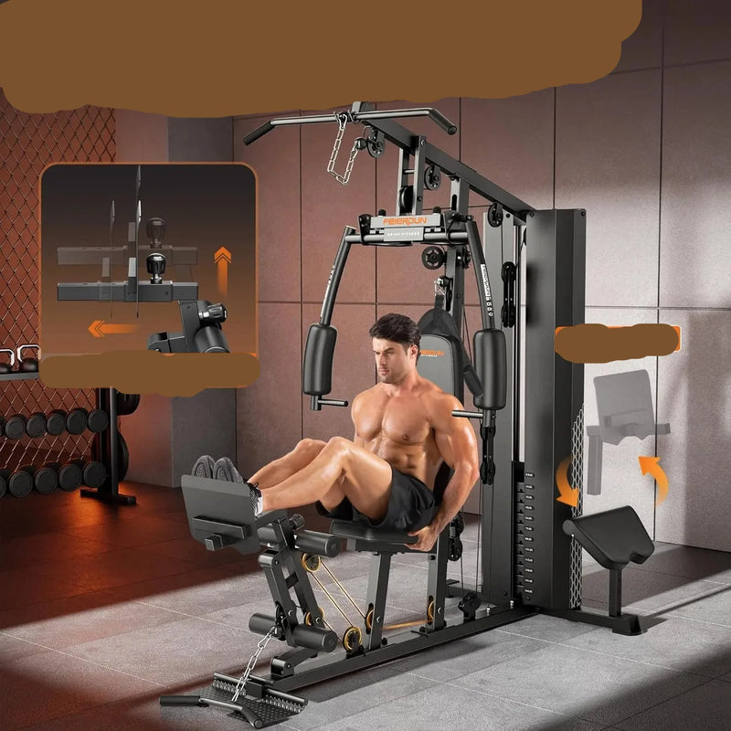 Multi-Function Home Gym  154lbs Leg Press  & Cable Exercises