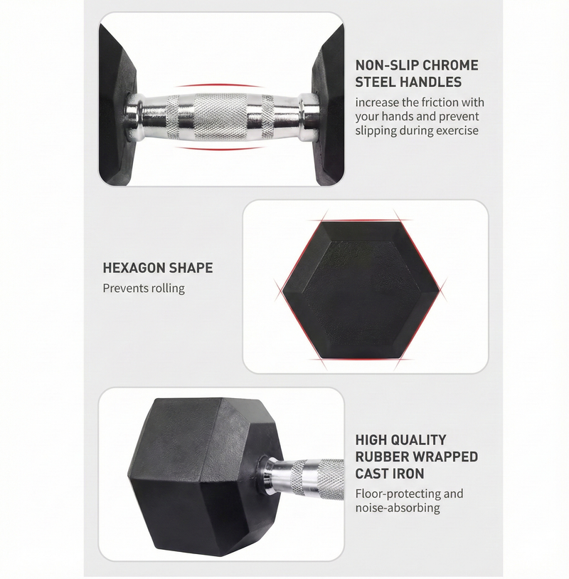 TitanForge Elite Hex 35LB Dumbbell